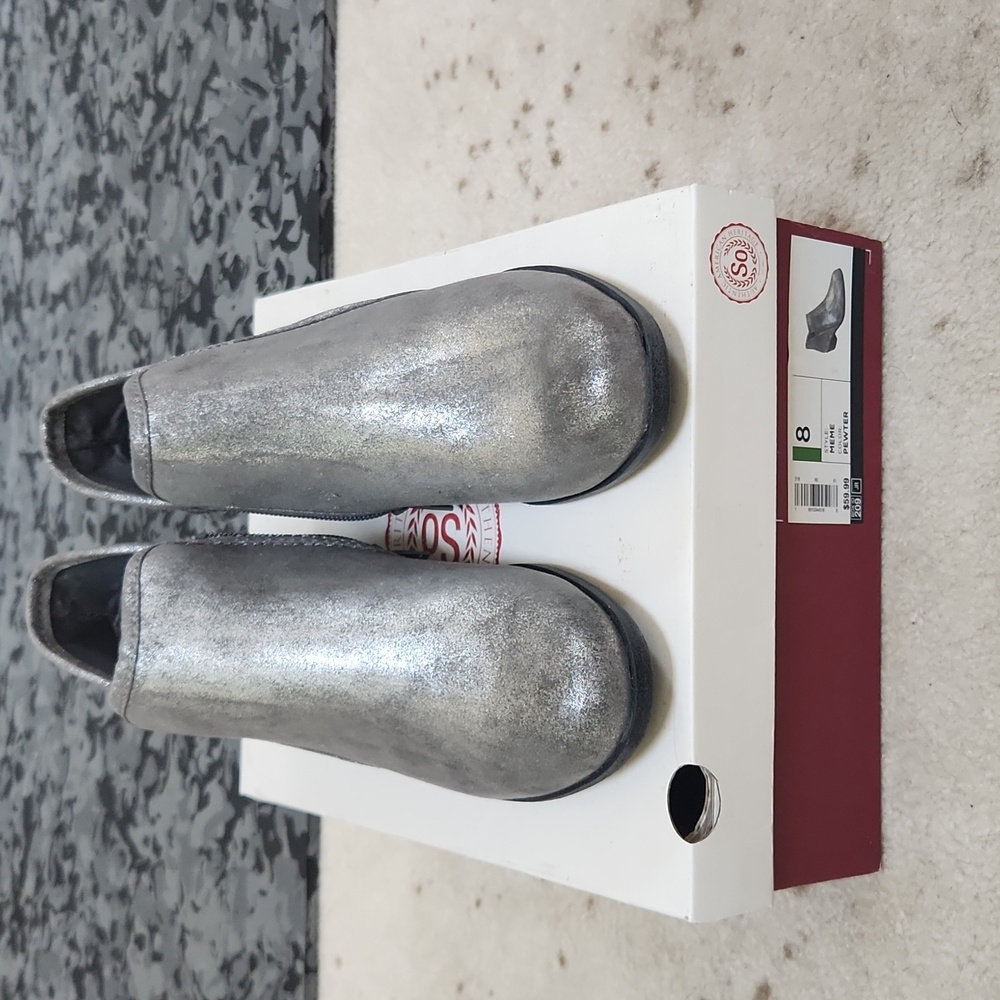Pewter ankle boot